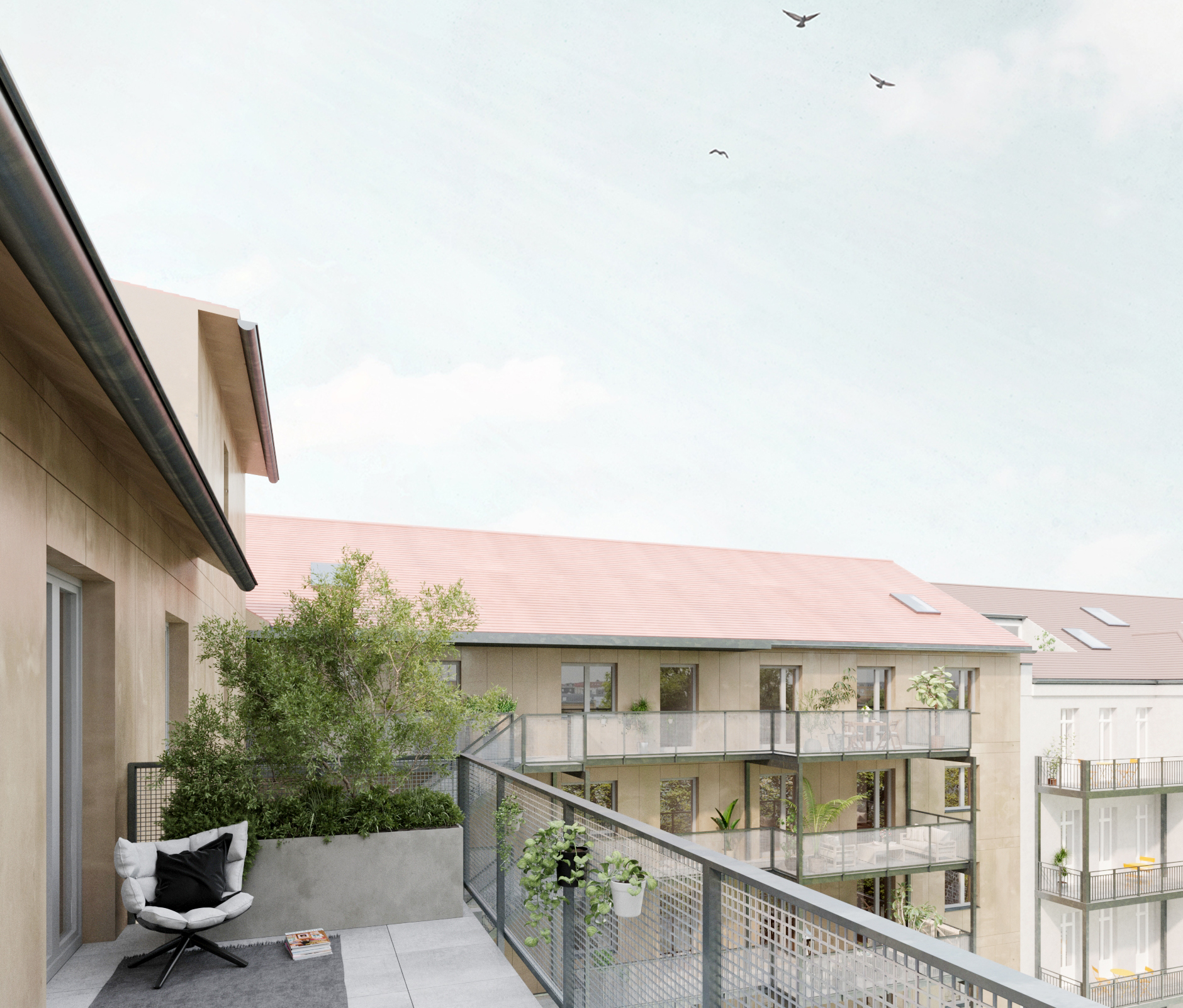 Balkon Typ 5 · OG 4 mit Begrünung
