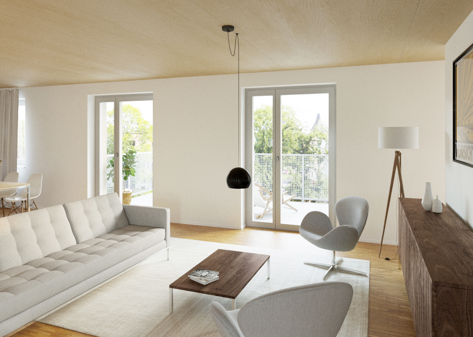 Wohnzimmer Typ 1 · Eichenparkett